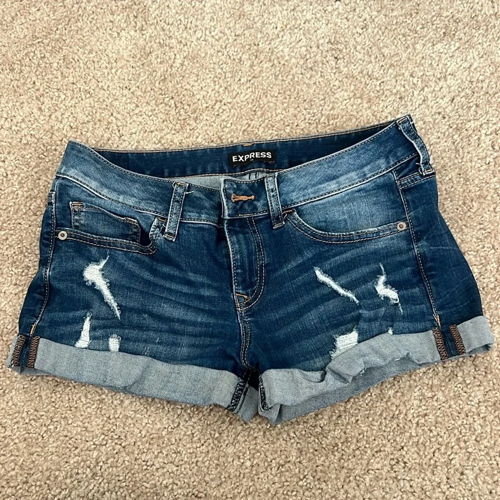 Express Blue Denim Shorts